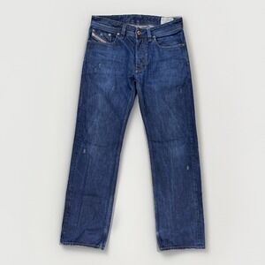 Diesel Larkee Jeans Mens 30x30 Blue Regular Straight Denim Dark Wash 2013 Y2K